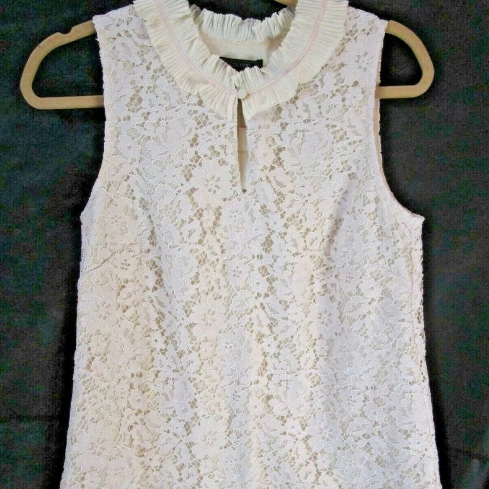 NWT J Crew sleeveless lace blouse S